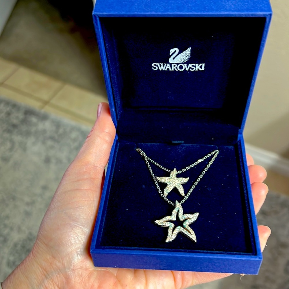 Double chain starfish necklace